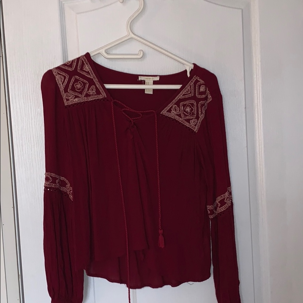 Maroon shirt